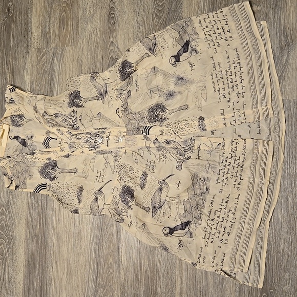 Anthropologie Tops - Anthropologie Rare Scottish Winds Frightened Rabbit Silk Tunic Top Size 6